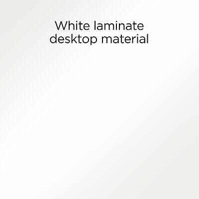 White laminate desktop material