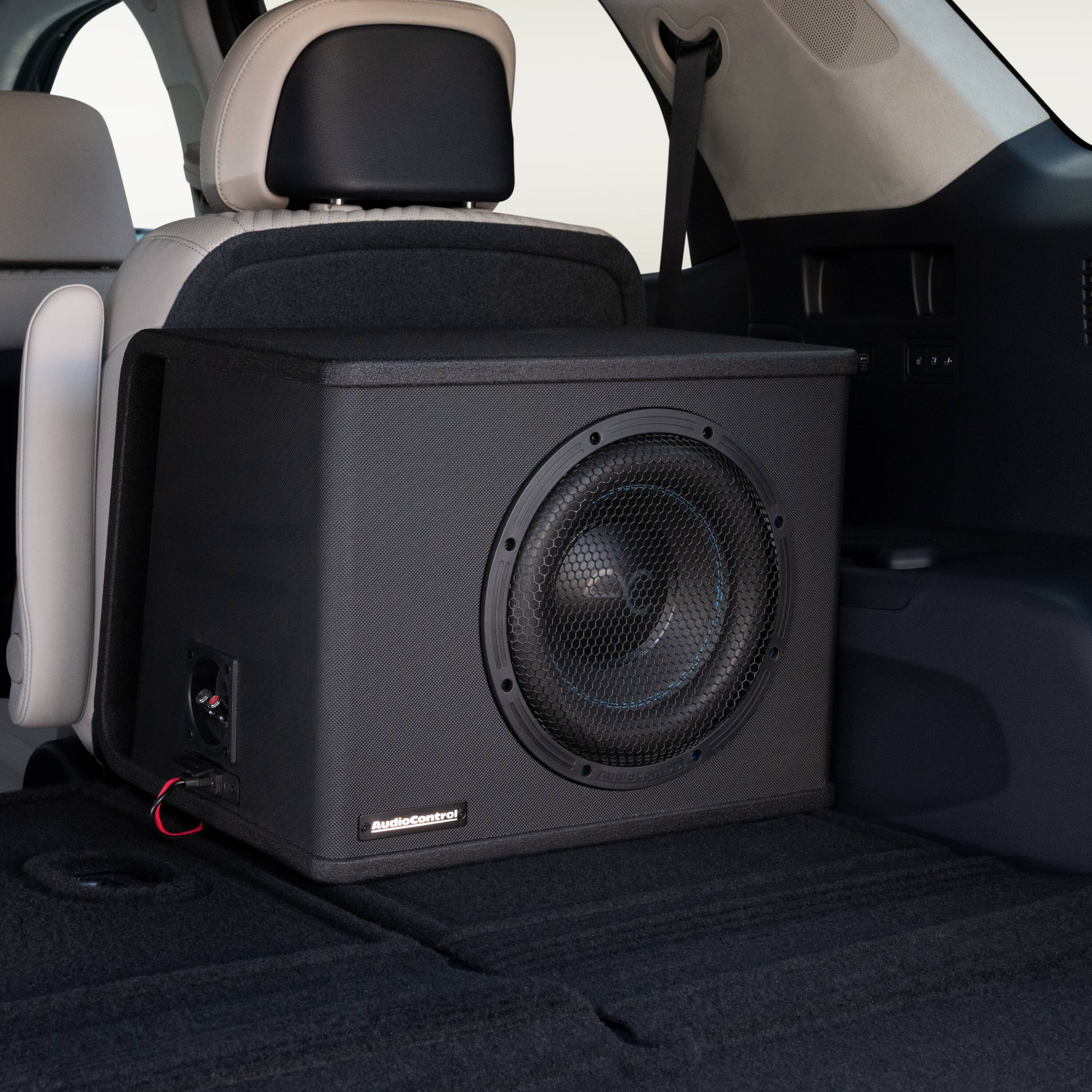 The text on the image reads "Dual Subwoofer Control."