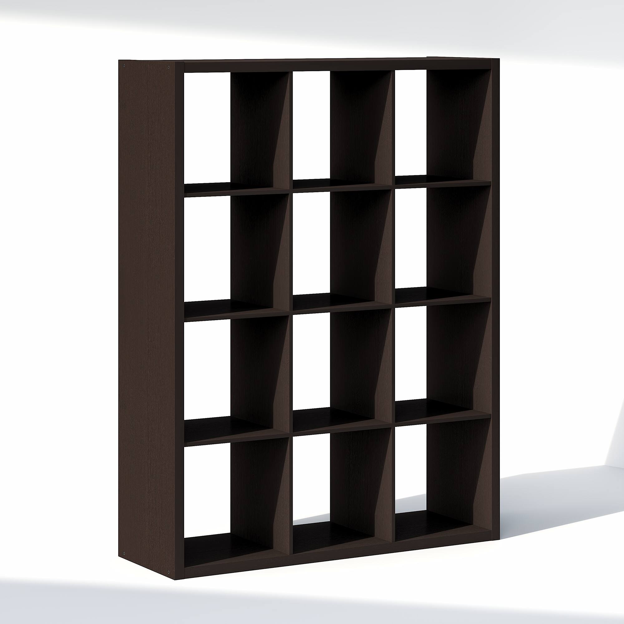 Alt View 4. Furinno - CUBIC Closet Organizers, 12-Cube Open Closet Organizer, Extra Thick Frame, for Wardrobe, Bedroom, Living Room - Black Dark Oak.