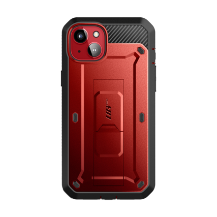 Front. SUPCASE - iPhone 15 6.1 inch Unicorn Beetle PRO Rugged Case - Red.