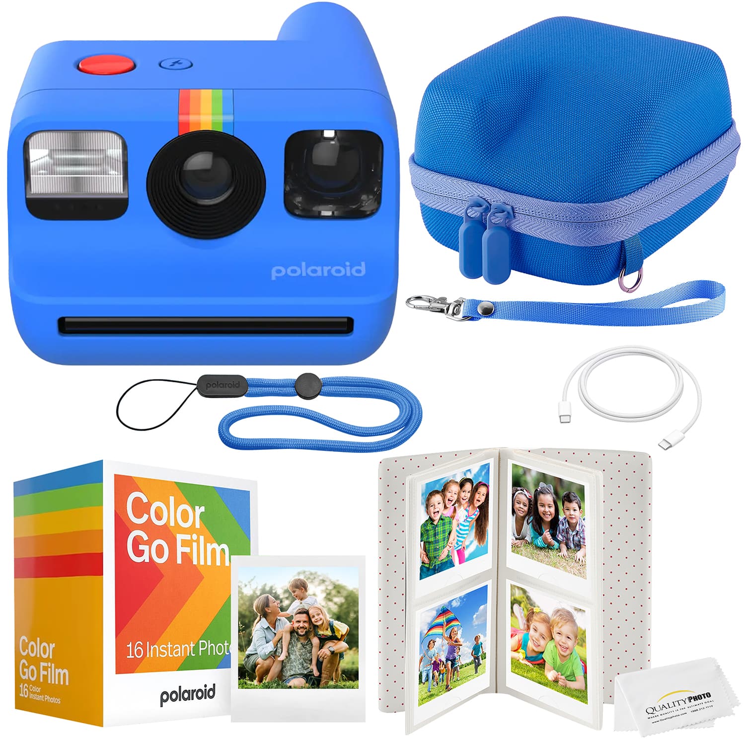 Polaroid - Go Instant Camera Bundle - Film, Case, Album & Quality Photo Cloth