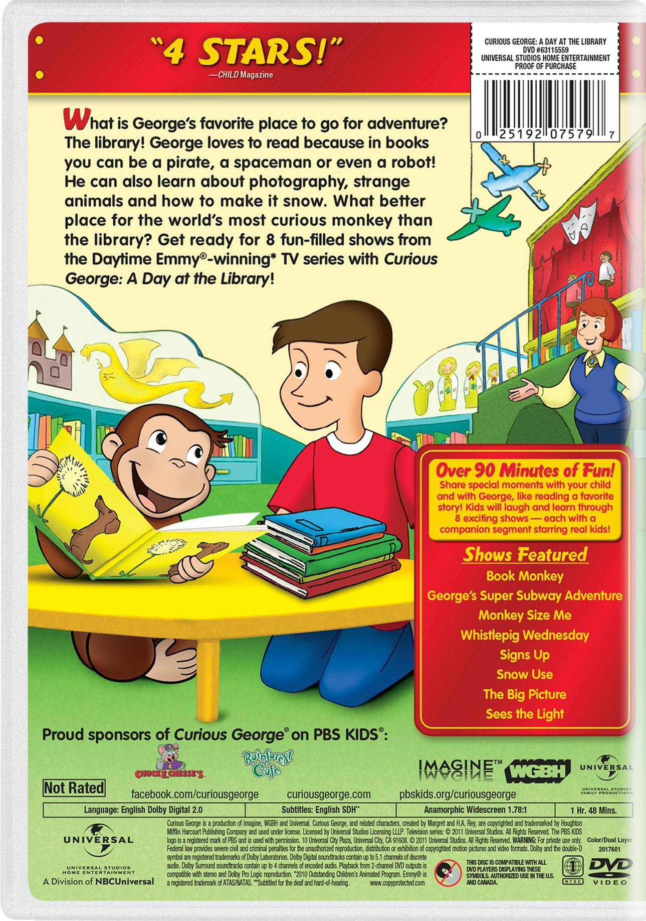 Angle. Curious George: A Day at the Library (DVD Widescreen) [DVD].