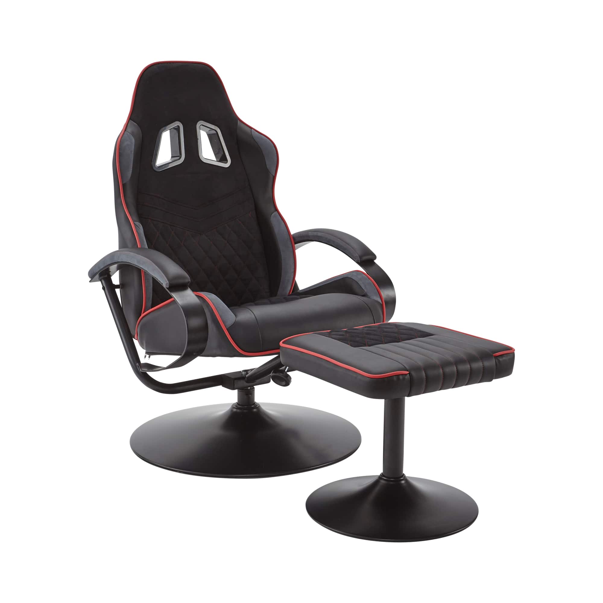 Front. X Rocker - Blazer Recliner - Black.