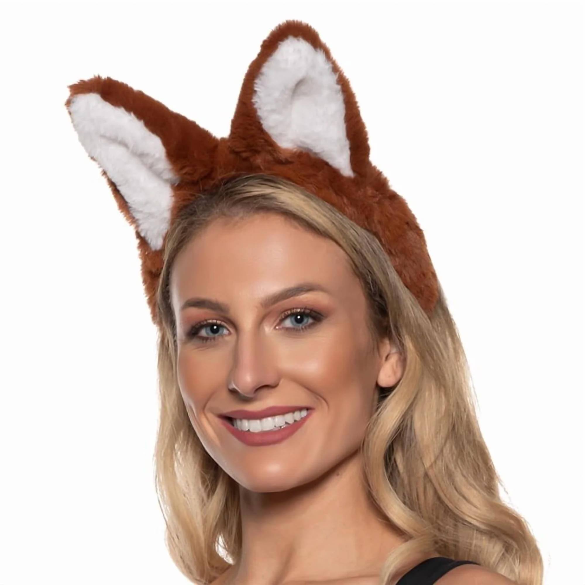 Alt View 1. Underwraps - Fox Ears & Tail Set Adult Costume Accessory Set - Brown.