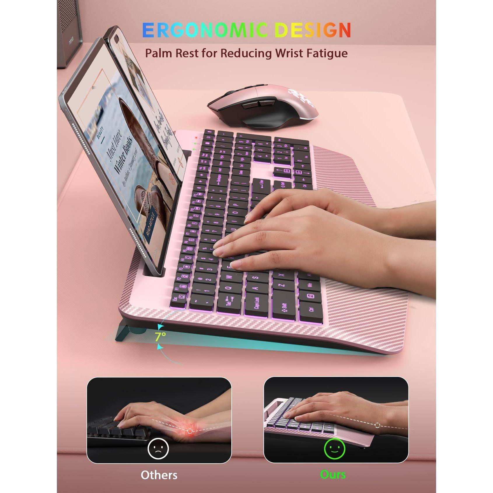 ERGONOMIC DESIGN  
Palm Rest for Reducing Wrist Fatigue  

Others  
Ours