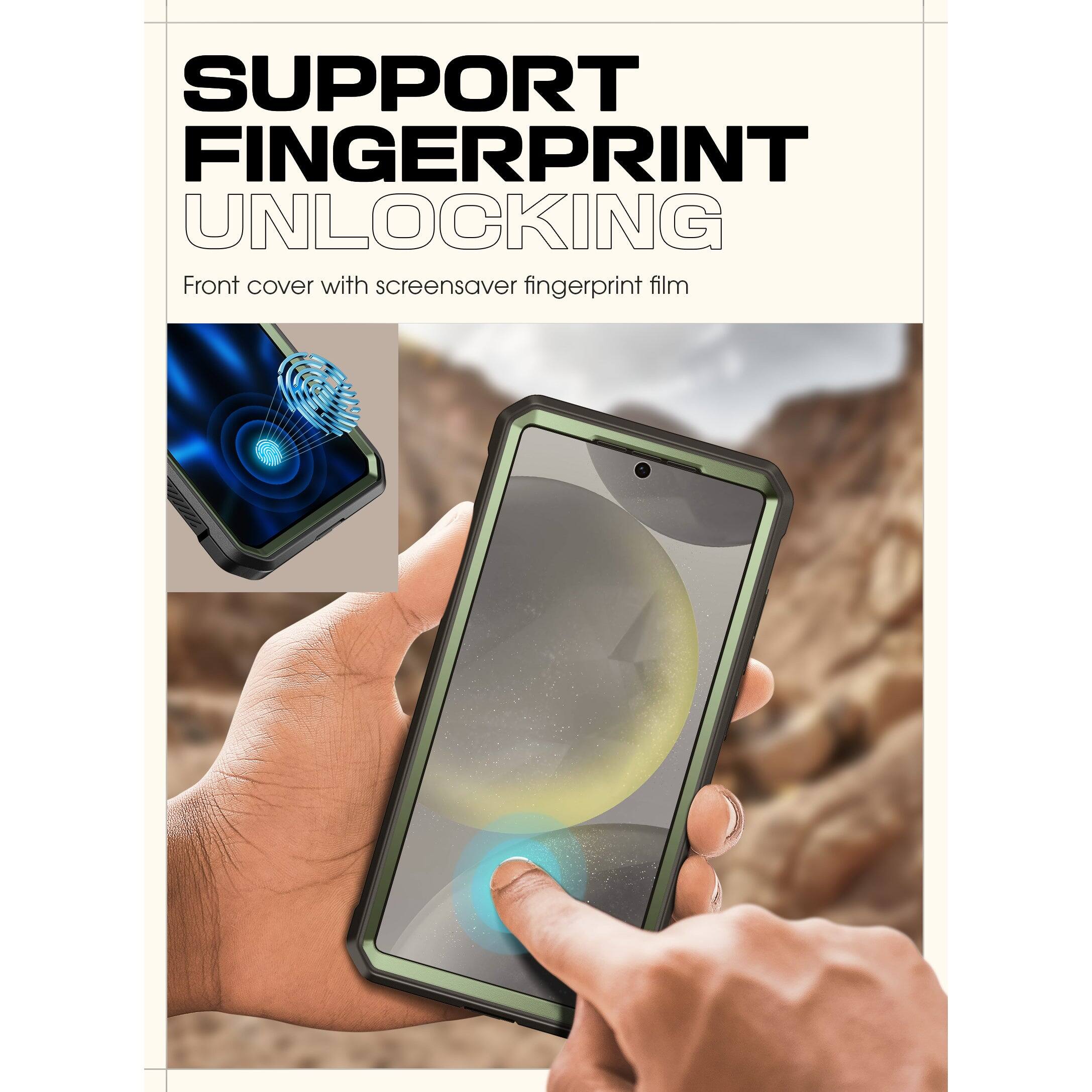 SUPPORT FINGERPRINT UNLOCKING

Front cover with screensaver fingerprint film