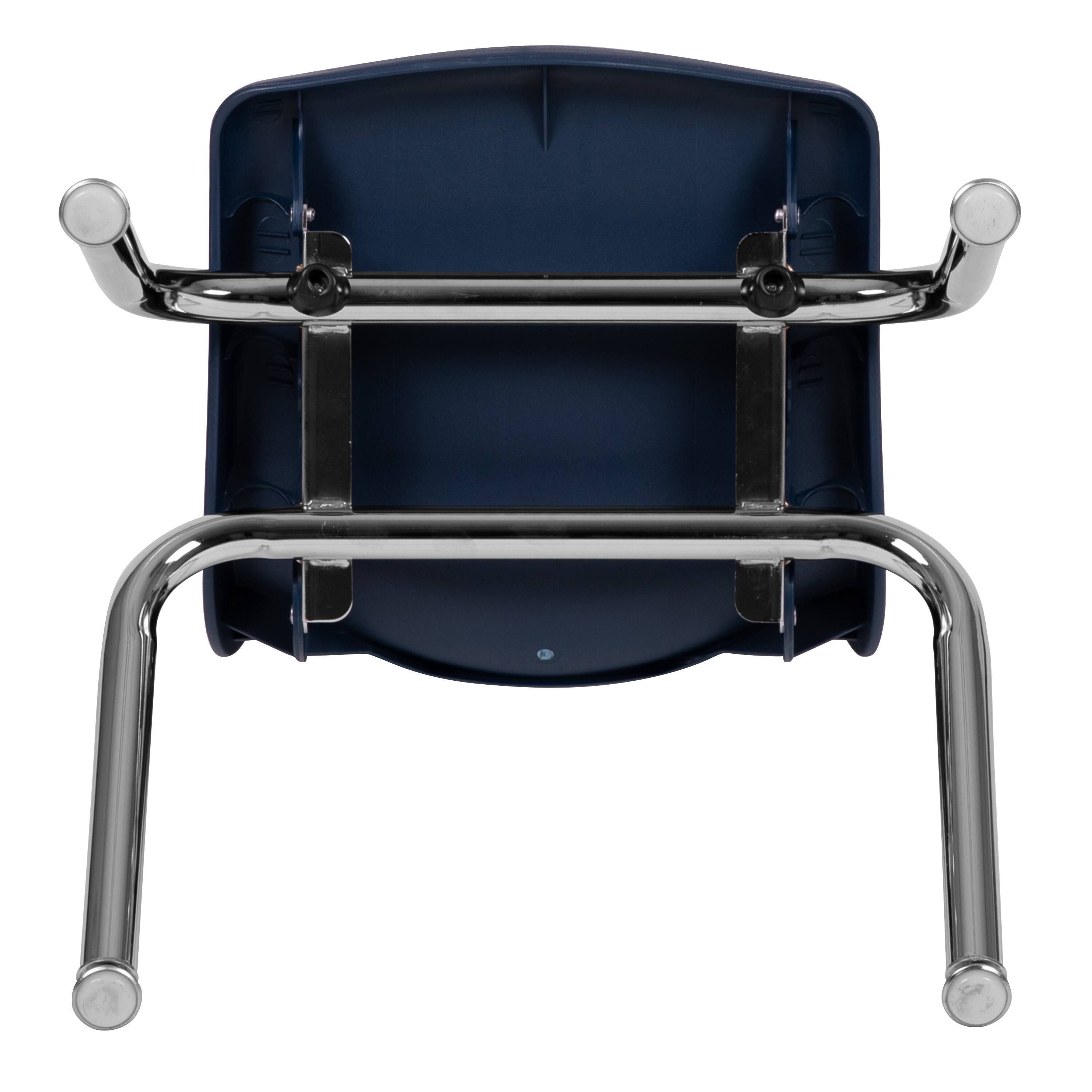 Alt View 8. Emma + Oliver - Student Stack School Chair - 12-inch - Navy.