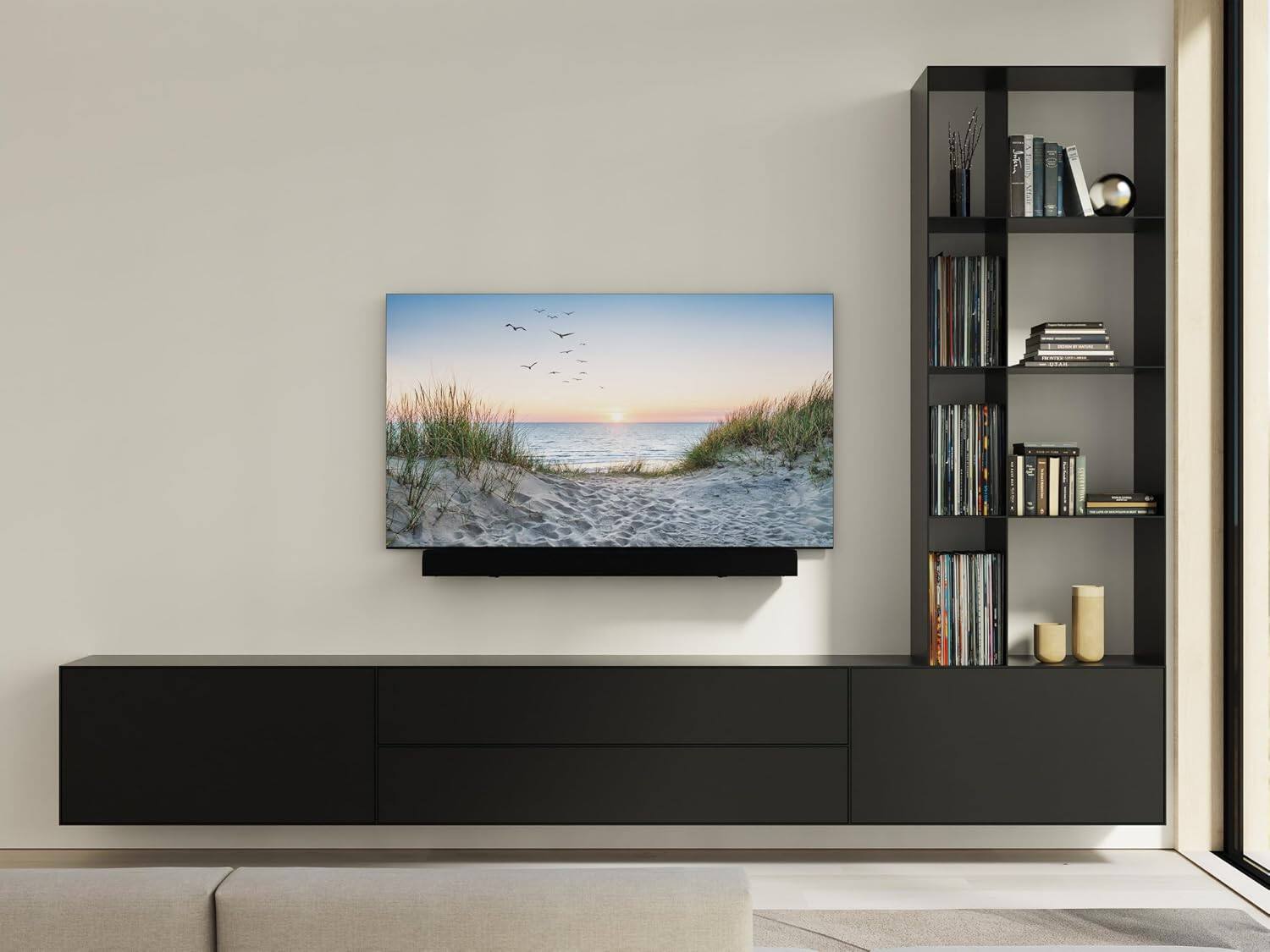 Angle. Kanto - Kanto SB250 Universal Sound Bar TV and Wall Mount Bracket (Black) - Black.