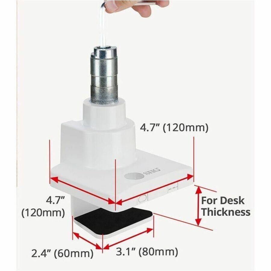 4.7" (120mm)  
STIG  
4.7" (120mm)  
For Desk Thickness  
2.4" (60mm)  
3.1" (80mm)