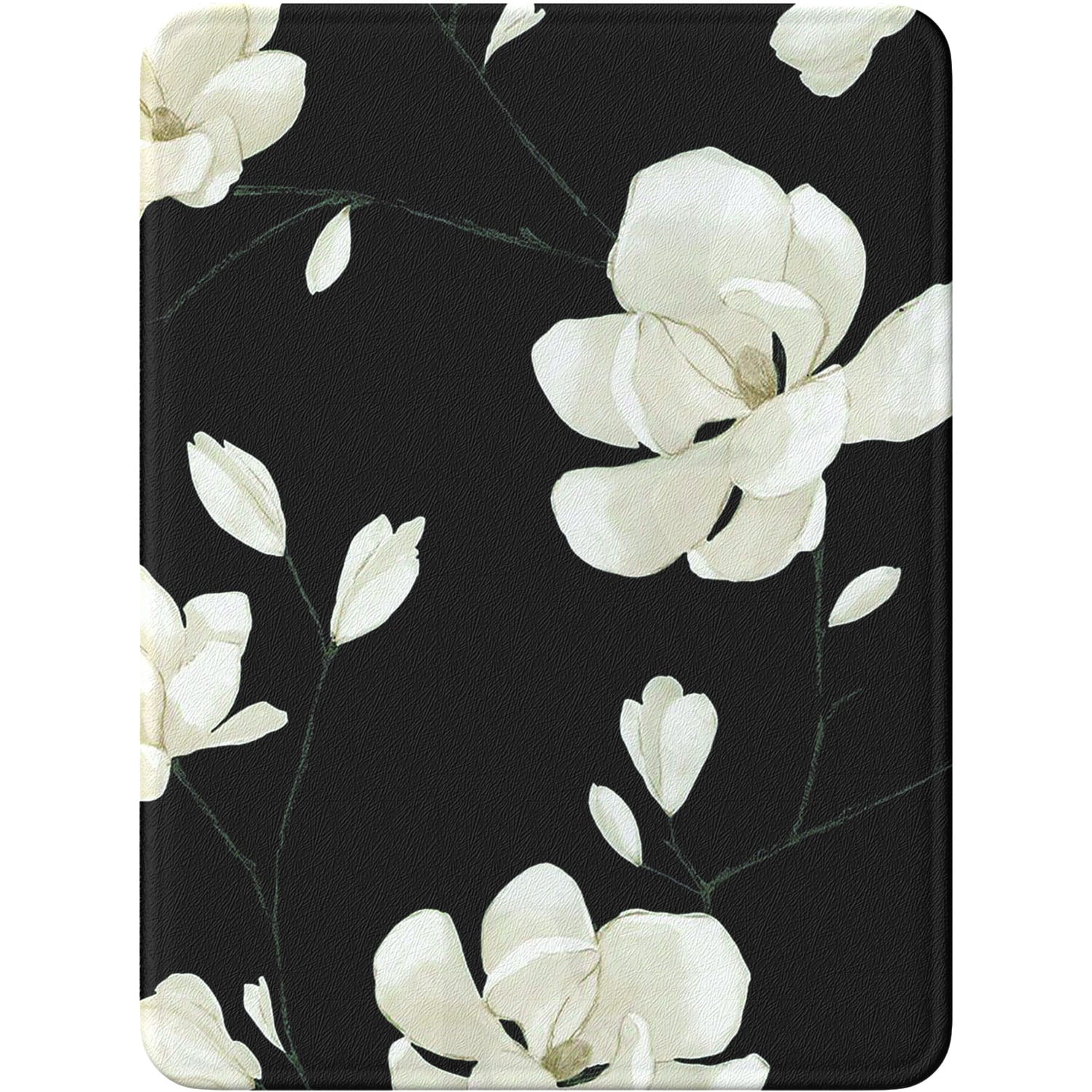 SaharaCase - Indy Series Hand Strap Case for Amazon Kindle Paperwhite (11th Gen, 2021-2022) - Black Floral - Front_Zoom