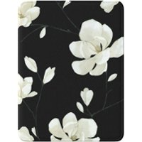 SaharaCase - Hand Strap Series Folio Case for Amazon Kindle Paperwhite (11th Generation - 2021-2023 release) - Black Floral - Front_Zoom