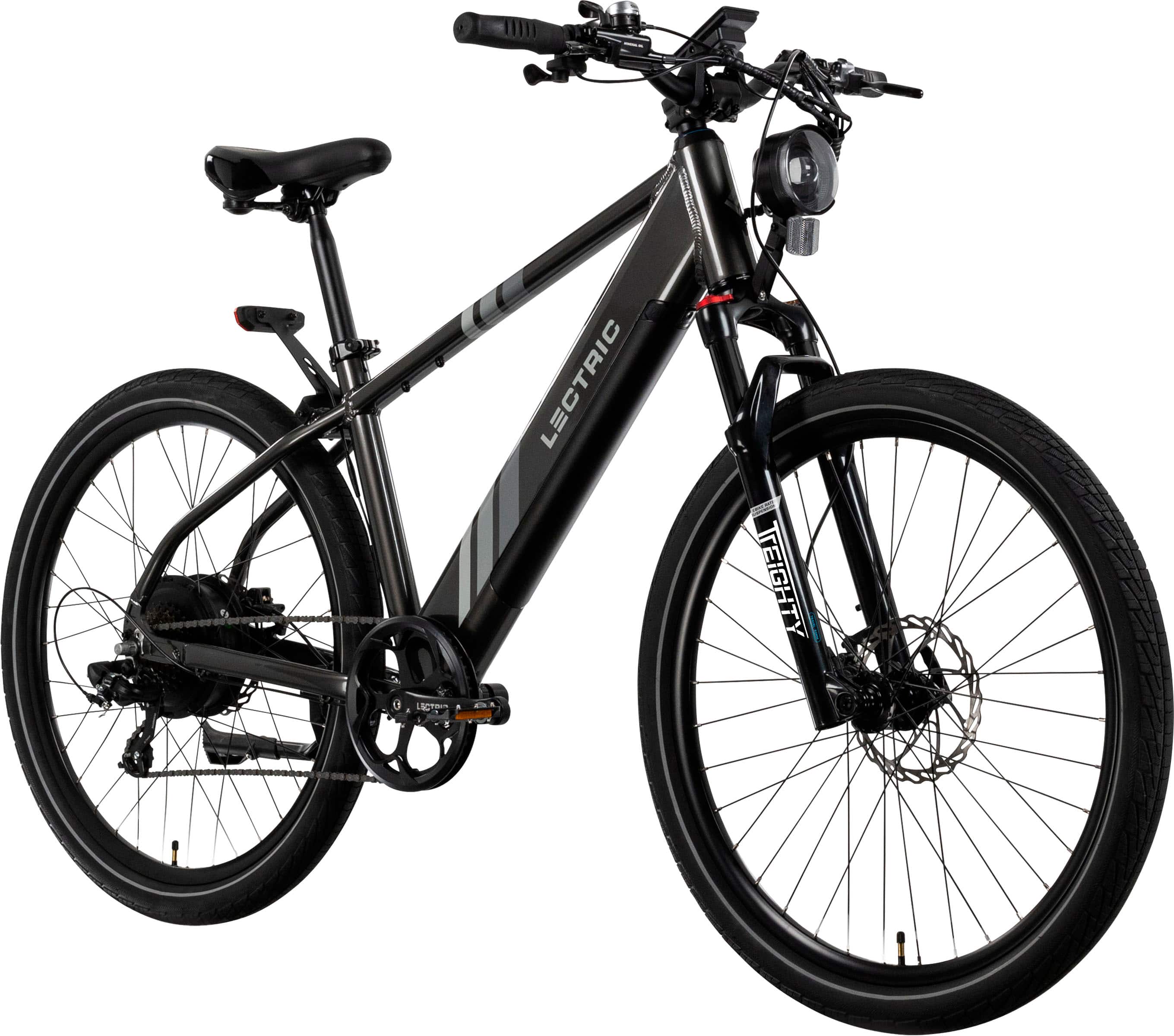 Lectric eBikes - XPress 750 High-Step Long-Range eBike: 60 miles Max Operating Range & 28 mph Max Speed - Unisize - Black - Front_Zoom
