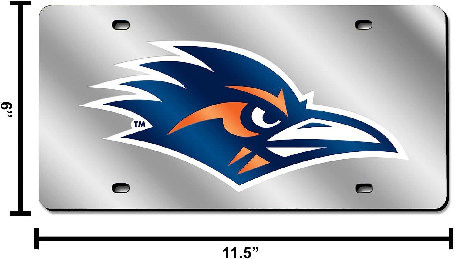 Alt View 2. Rico Industries - Texas San Antonio Roadrunners Acrylic License Plate Laser Tag - Multi.
