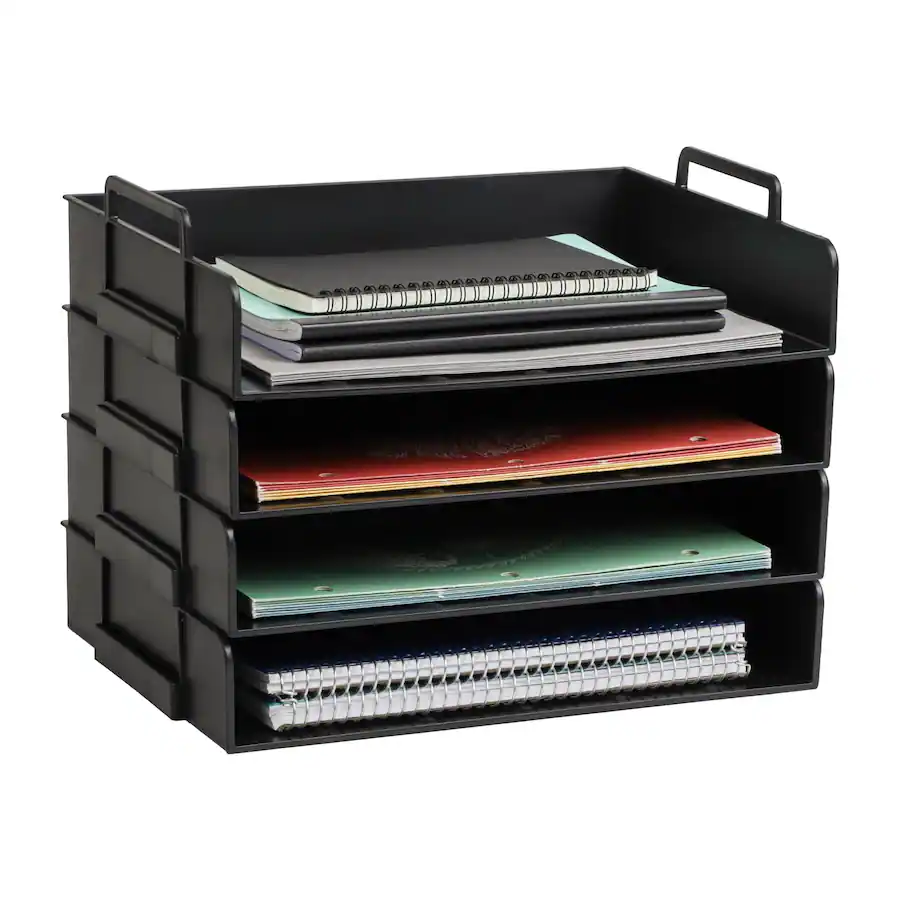 Mind Reader Stackable Paper Tray, Desktop Organizer, File Storage ...