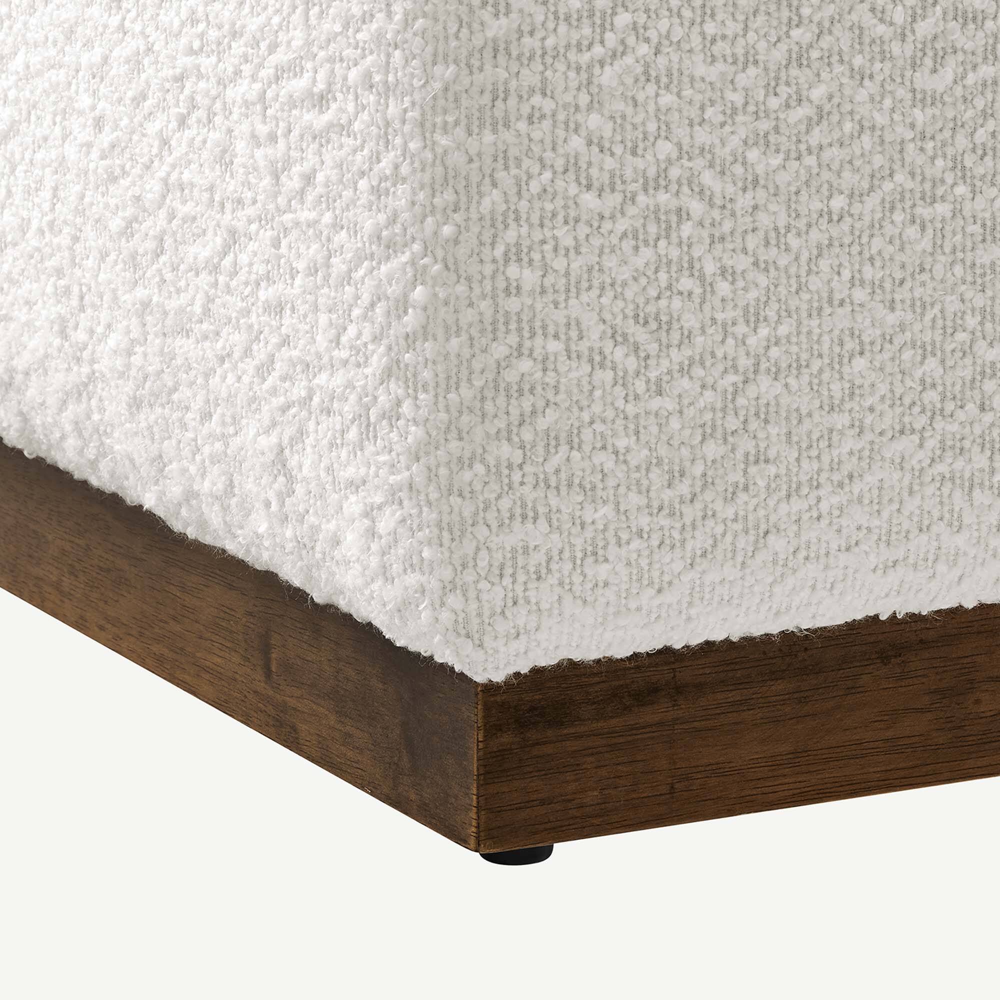 Alt View 4. Modway - Tilden Large 28" Square Boucle Upholstered Ottoman by Modway - Cloud Walnut.
