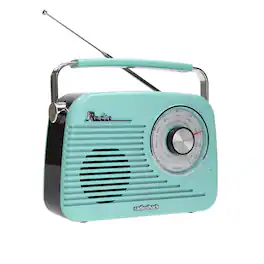 RadioShack - Portable Retro AM/FM/SW 3-Band Radio with High-Power Speaker, Rechargeable Battery, Bluetooth 4001801