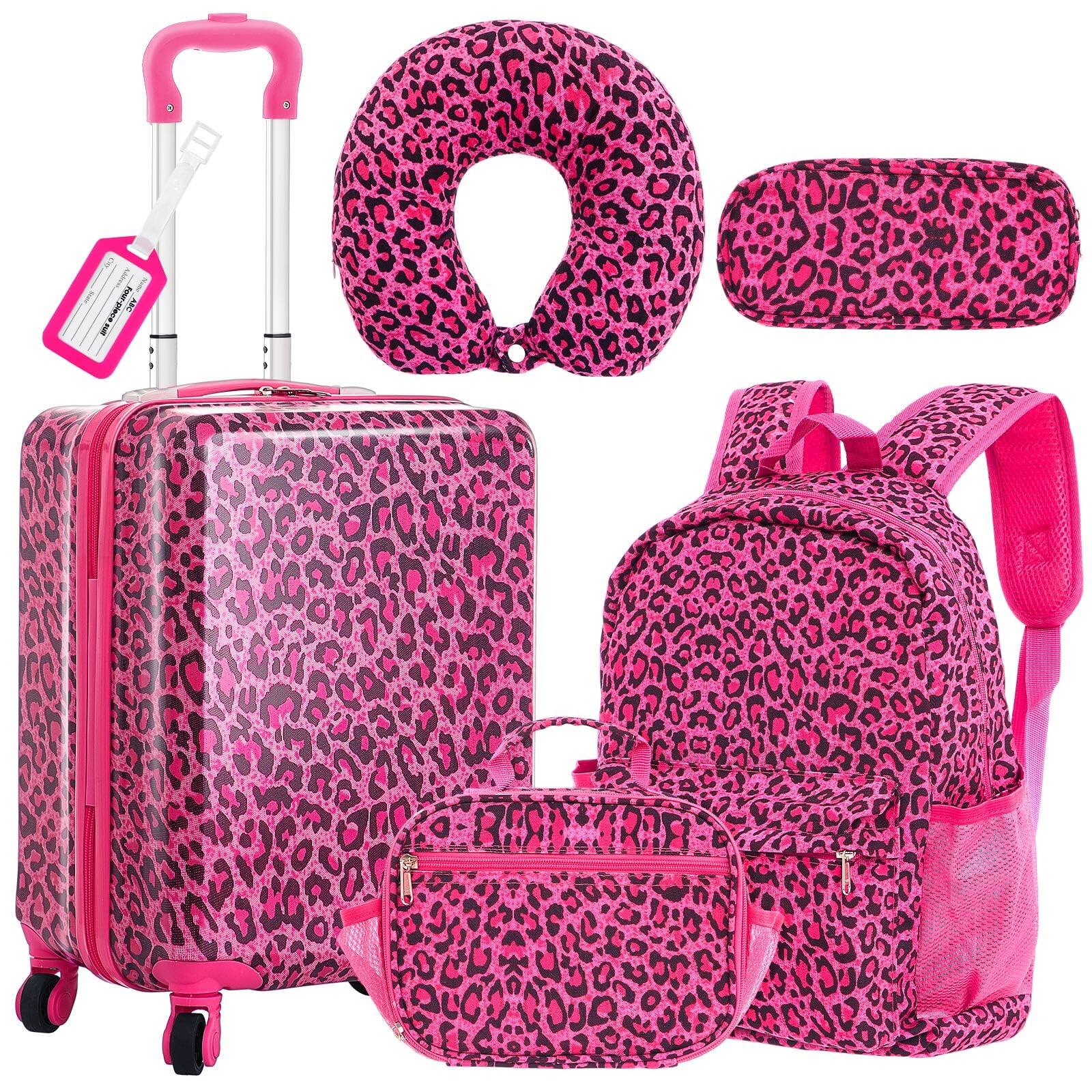 Hot Pink-17 Inch-Leopard Print Style