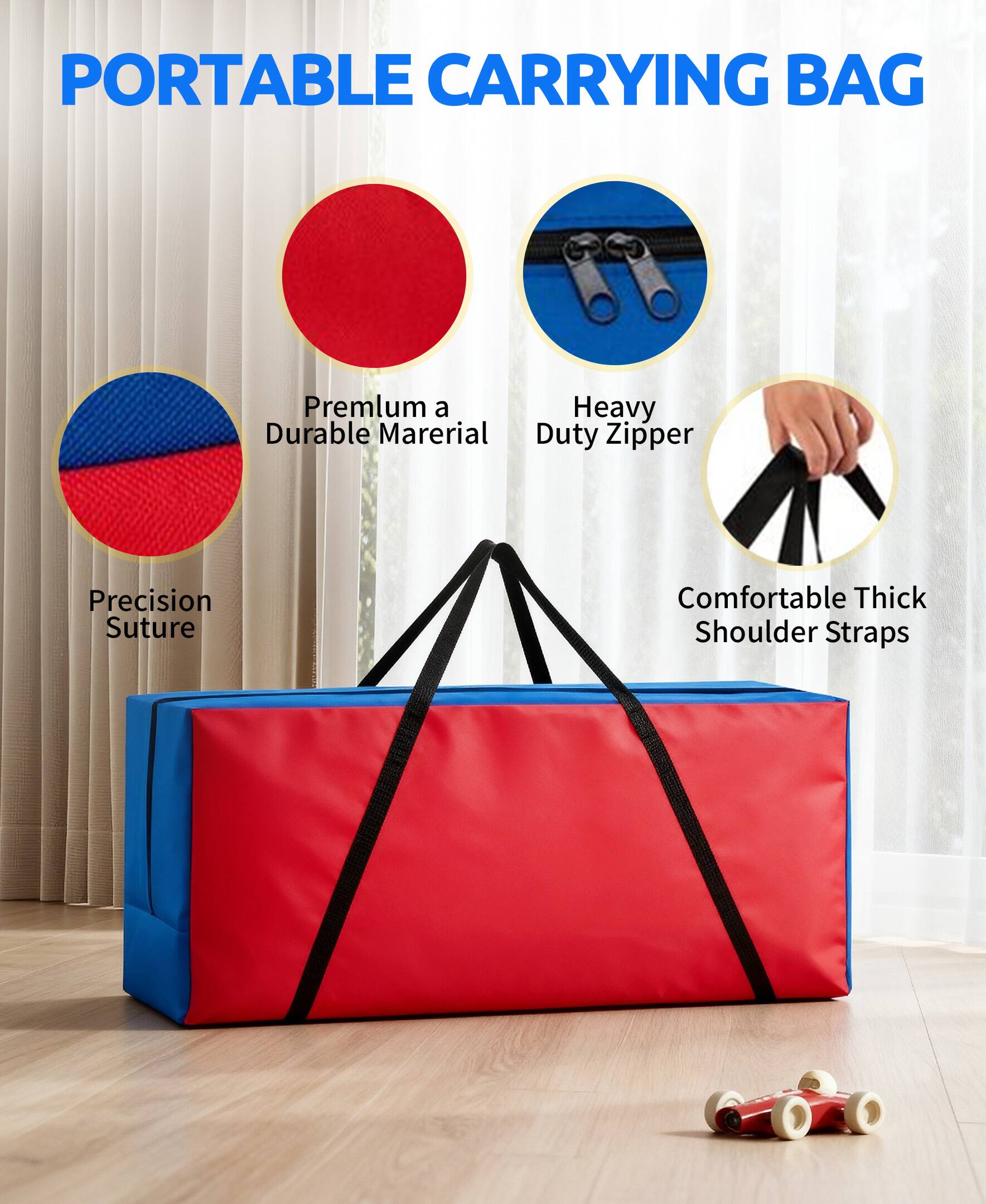 PORTABLE CARRYING BAG

- Premium Durable Material
- Heavy Duty Zipper
- Precision Suture
- Comfortable Thick Shoulder Straps