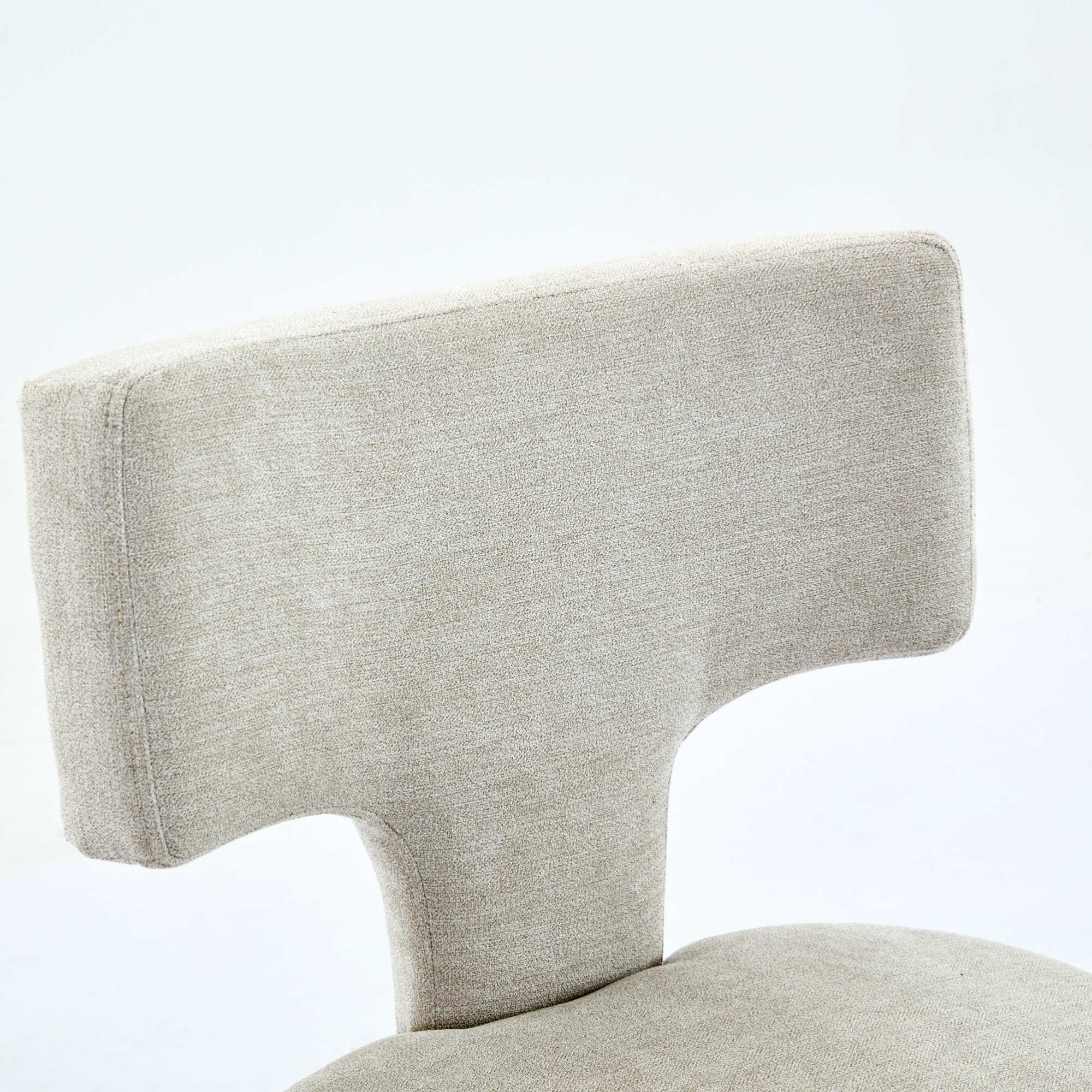 Alt View 5. GOODSILO - Modern Counter Height Bar Stools Set of 2, Farmhouse Upholstered Accent Chairs with Curved Backrest and Hardwood Frame - Beige.