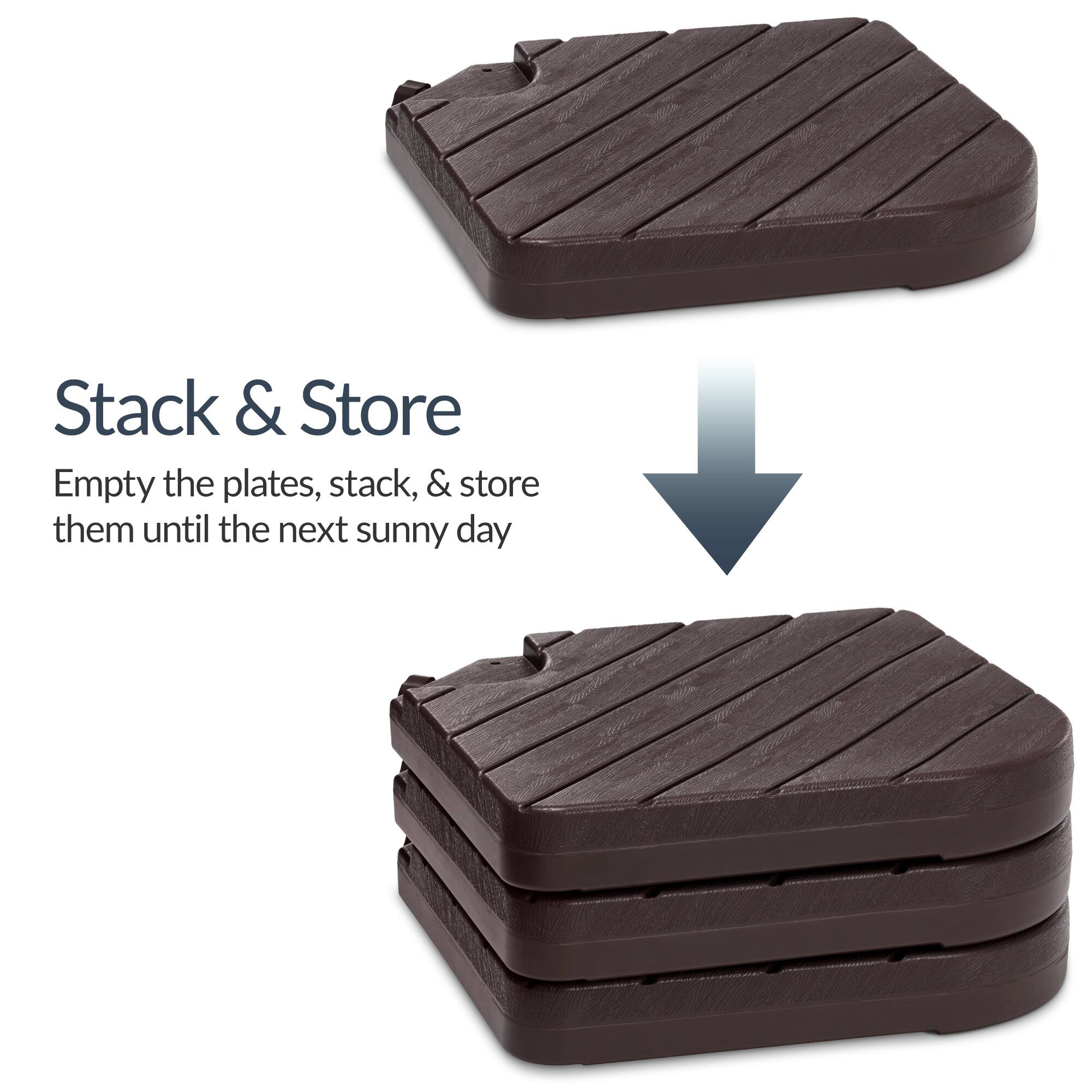 Stack & Store

Empty the plates, stack, & store them until the next sunny day