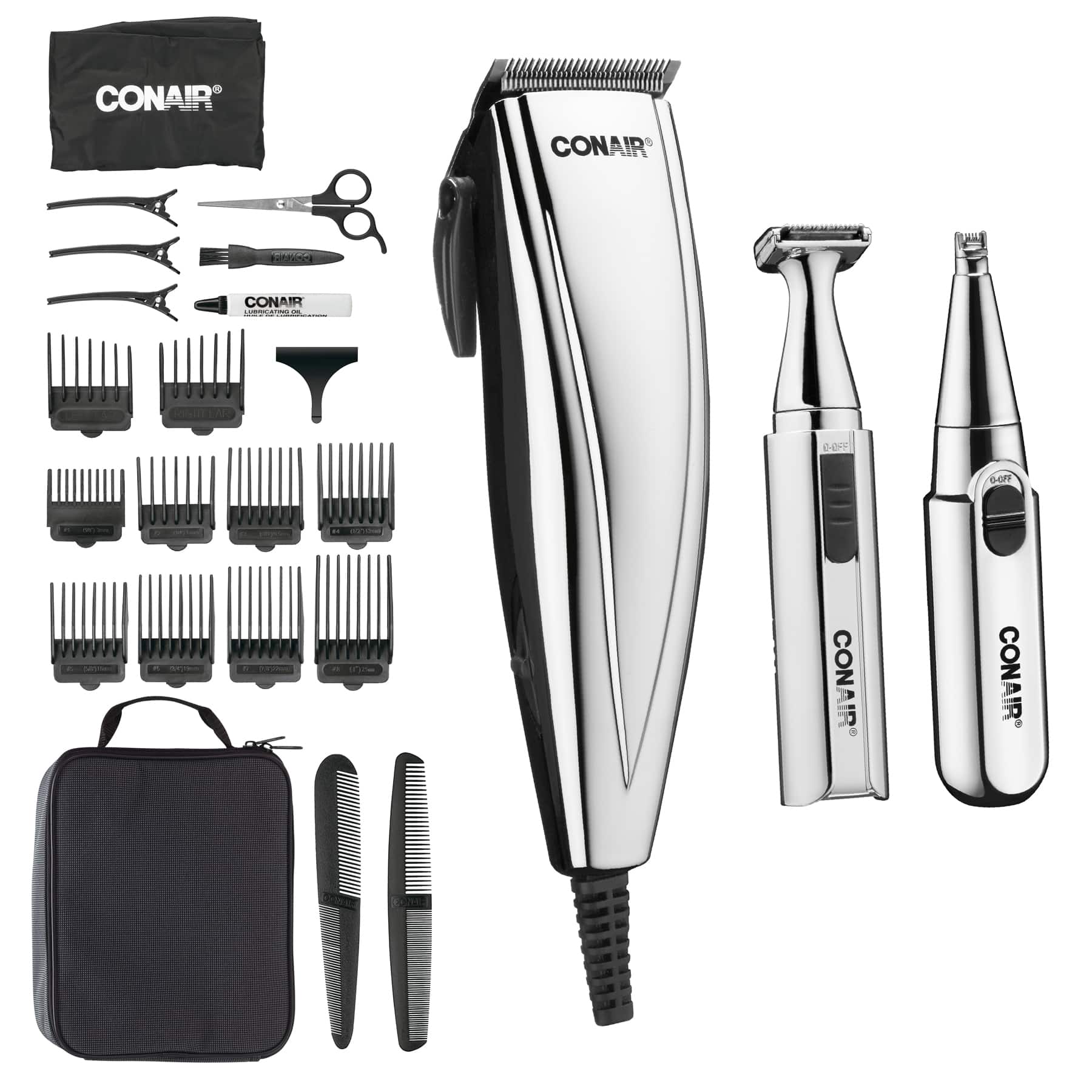 Alt View 11. Conair - 3-in-1 Home Haircut & Grooming Kit - Chrome.