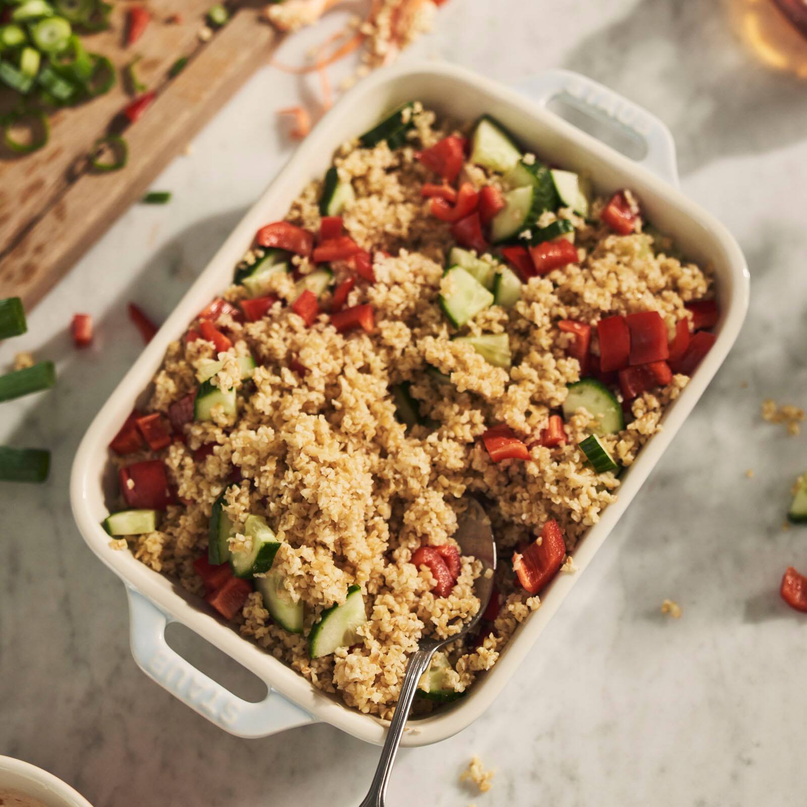 Alt View 2. Staub - Staub Ceramic 3-pc Rectangular Baking Dish Set - Macaron Pastel Blue - Blue.