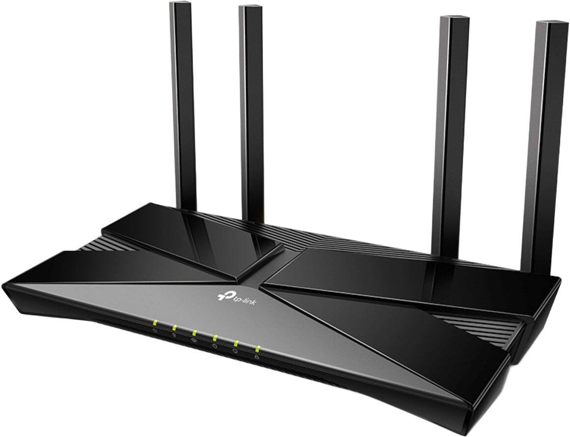 Angle. TP-Link - Archer AX1500 Dual Band Wi-Fi 6 Router - Black.