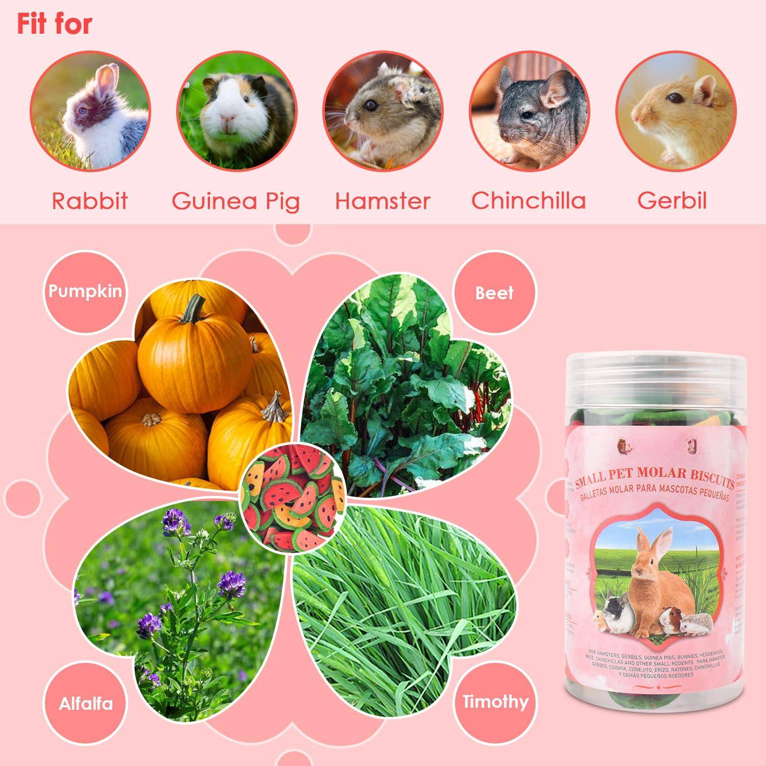Live At Space Rabbit Toys 200g / 7oz Mixed Timothy Beet Pumpkin Carrot ...