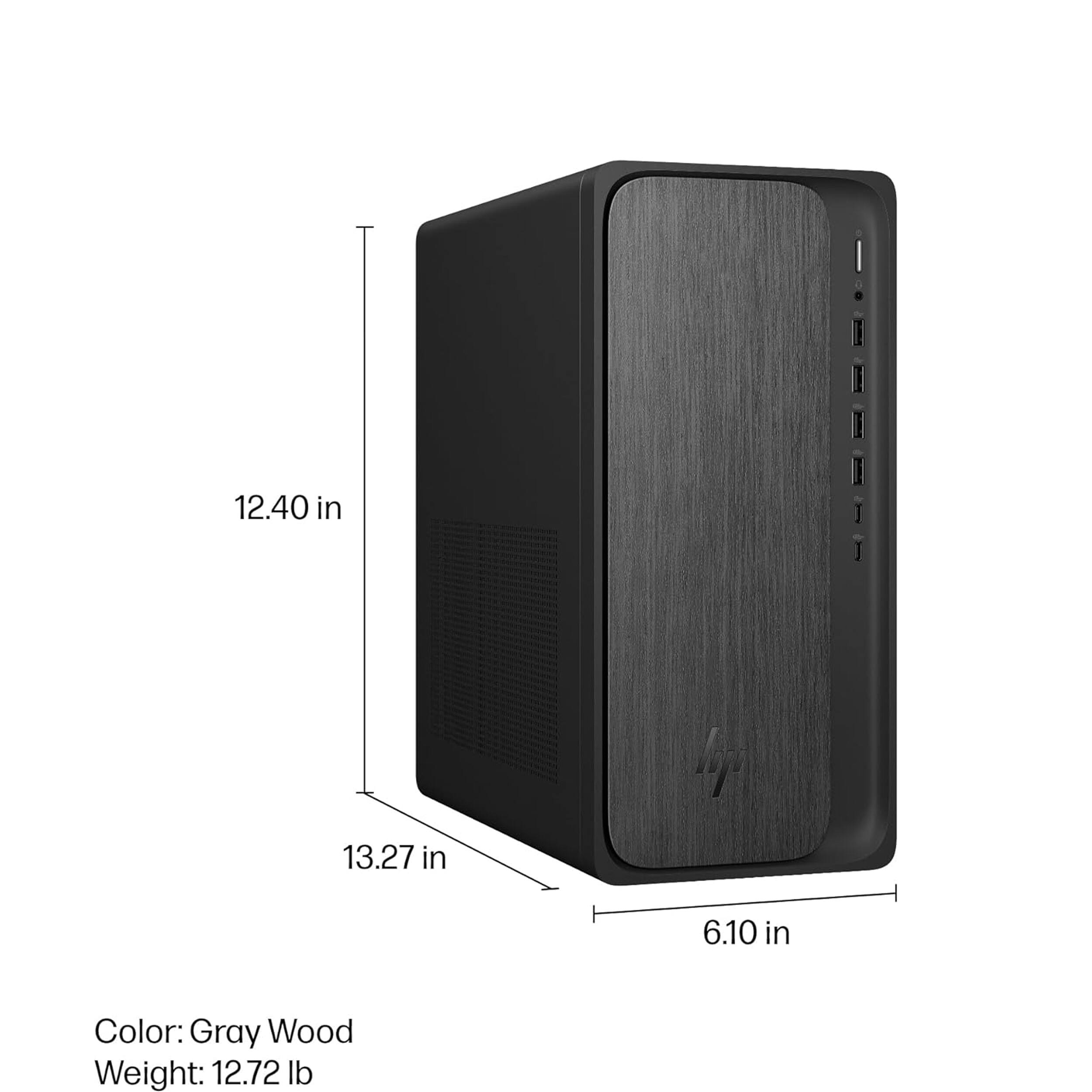 12.40 in  
13.27 in  
6.10 in  

Color: Gray Wood  
Weight: 12.72 lb