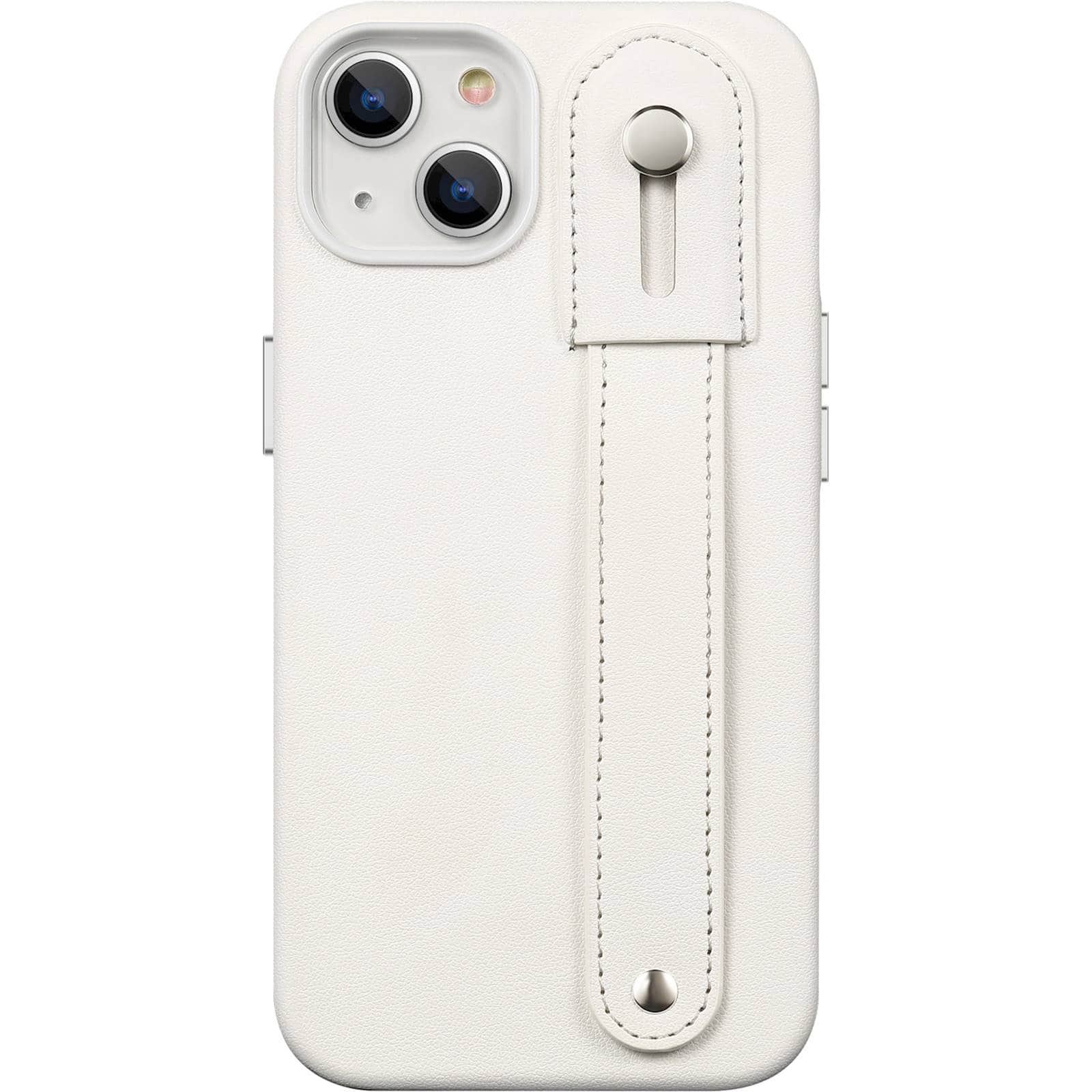 Front. SaharaCase - FingerGrip Series Case with Strap for Apple iPhone 13 and iPhone 14 - White.