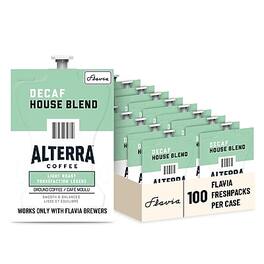 Alterra - House Blend Decaf Coffee Flavia Freshpacks, Light Roast, 100/Carton