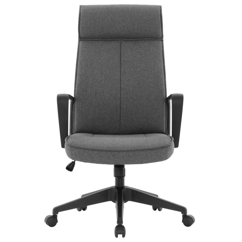 Alt View 3. LeisureMod - Aiaria Ergonomic Office Chair High-Back Adjustable Height with Swivel & Tilt, Double Wheel Casters - Charcoal.