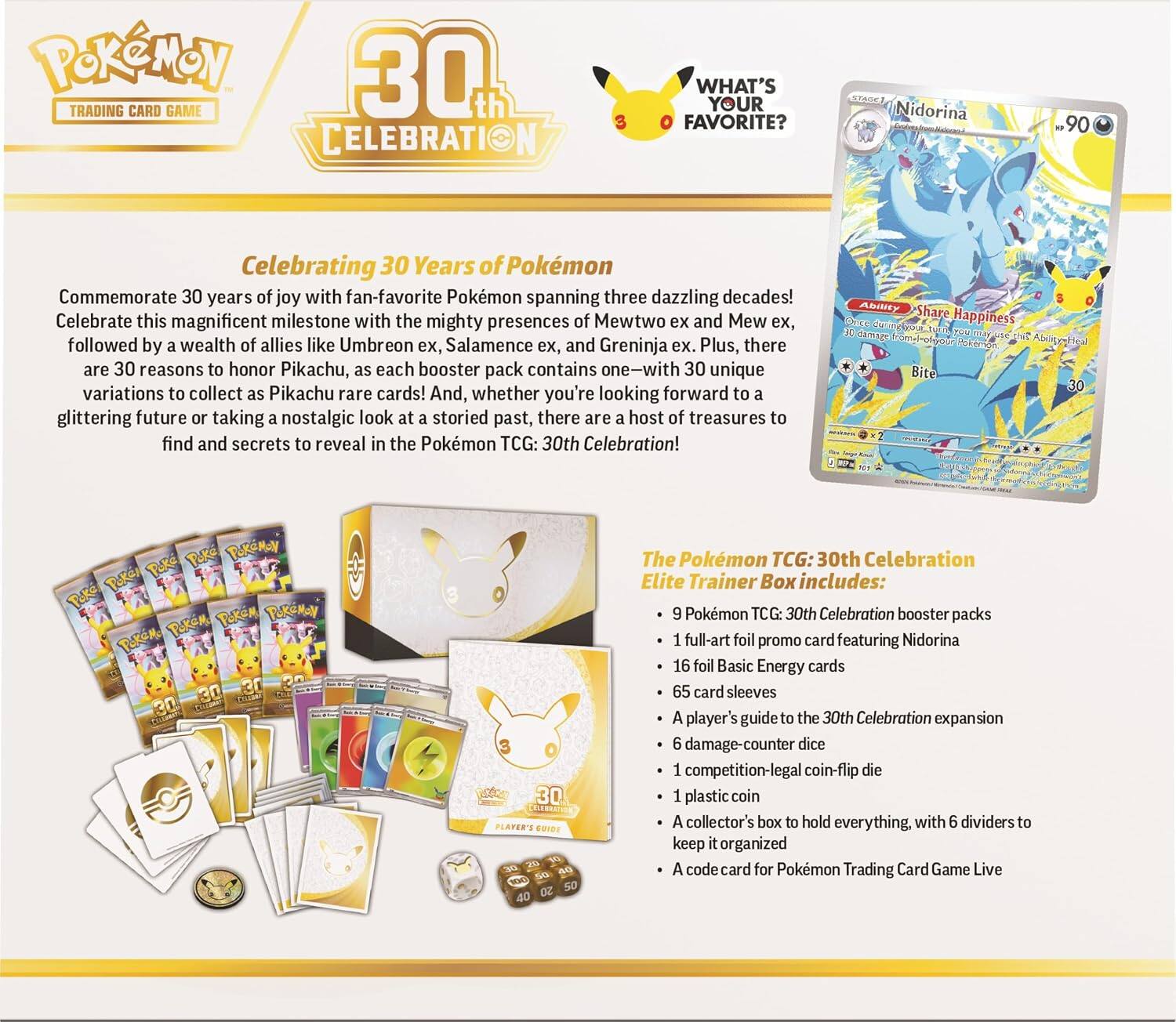 Pokémon Pokemon TCG: 30th Celebration Elite Trainer Box - Best Buy