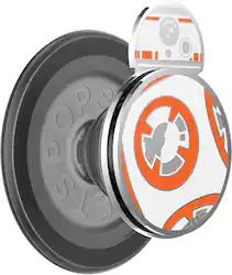 PopSockets - MagSafe PopGrip Universal Magnetic Grip & Stand with Adapter Ring for Cell Phones - Starwars Enamel Spinner BB-8 - Front_Zoom