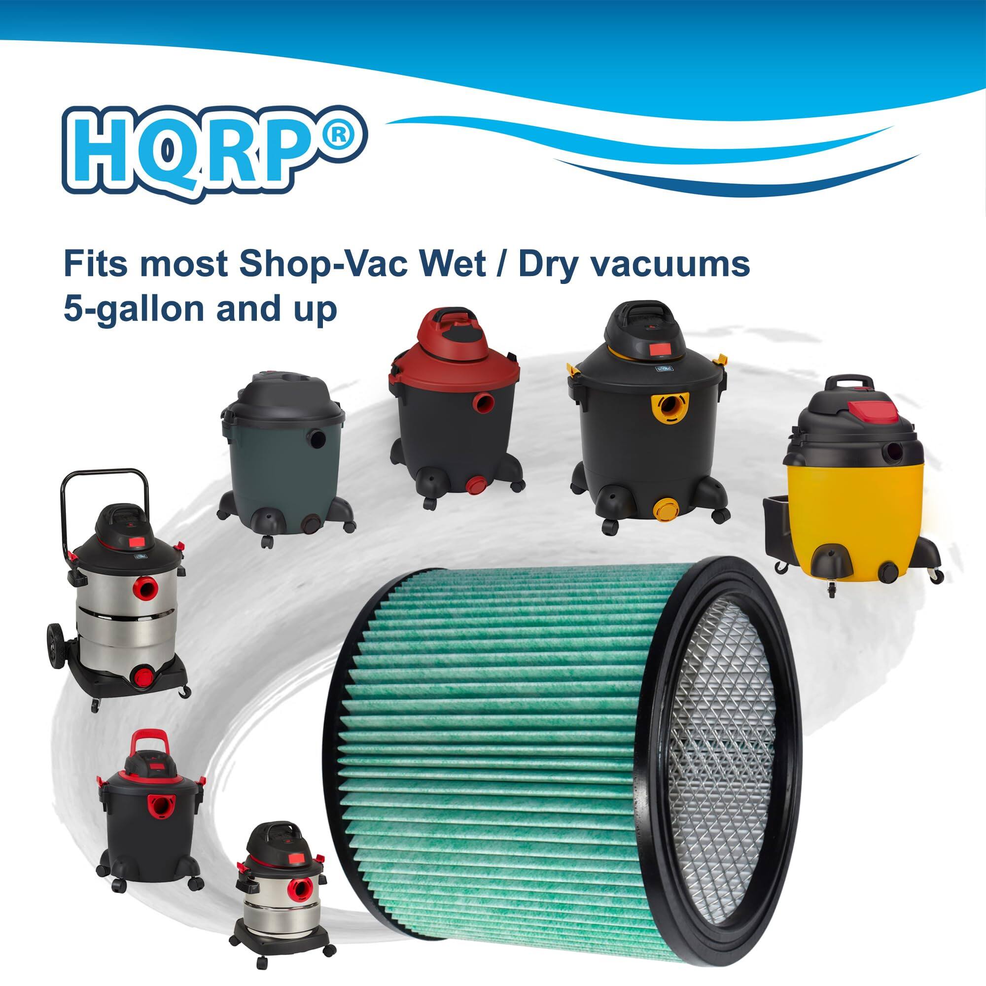 HQRP®  
Fits most Shop-Vac Wet / Dry vacuums  
5-gallon and up