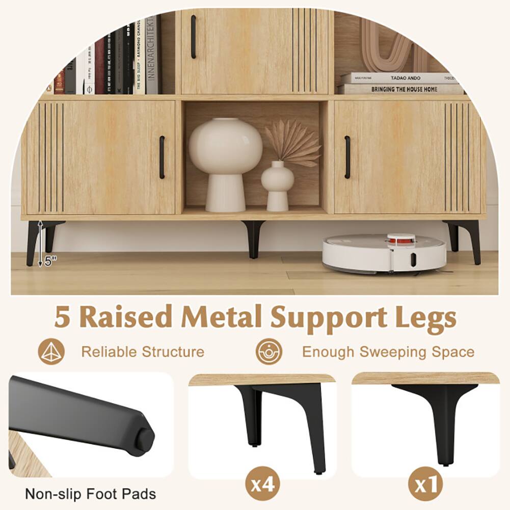 EWS BARMCID SuESP I I INNENARCHITEKT TADAO ANDO BRINGING THE HOUSE HOME TAALD 5" 5 Raised Metal Support Legs Reliable Structure Enough Sweeping Space Non-slip Foot Pads x4 x1
