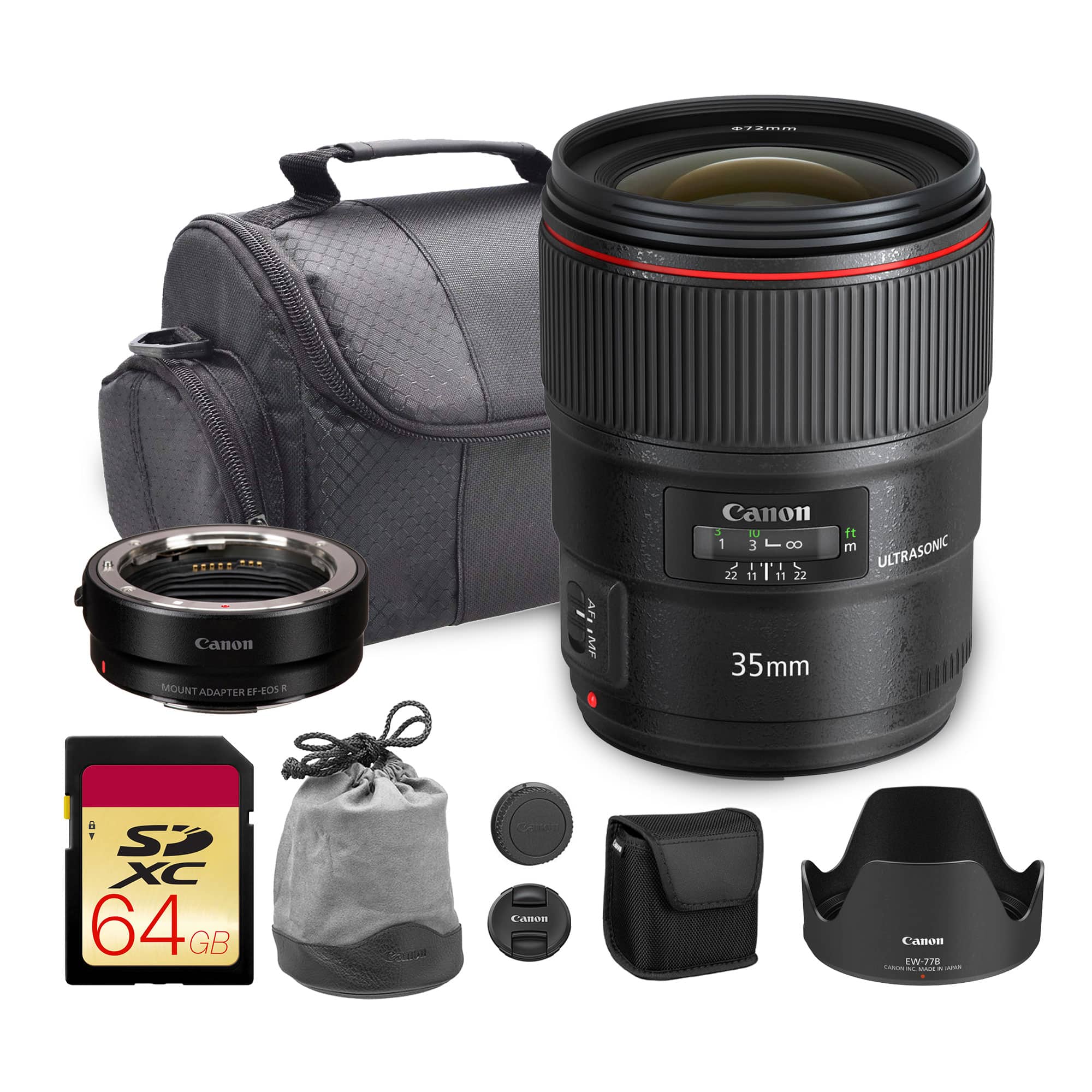 Canon - EF 35mm f/1.4L II Lens EF-EOS R Adapter Bundle - Black price history on PriceWatchPro