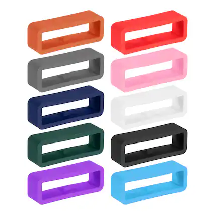 Front. Unique Bargains - 10pcs Watch Band Holder Loop, 24mm Universal Watch Replacement Band - 10 Colors.
