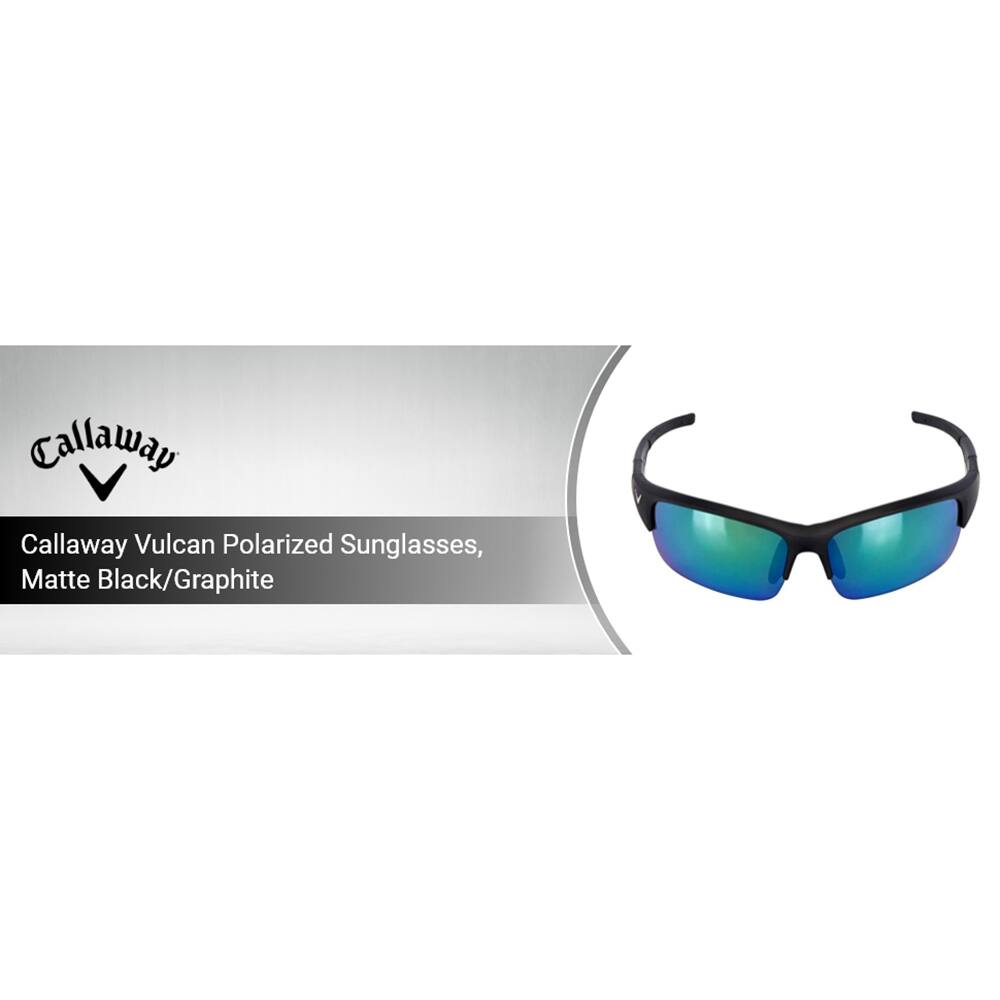 Callaway Vulcan Polarized Sunglasses, Matte Black/Graphite
