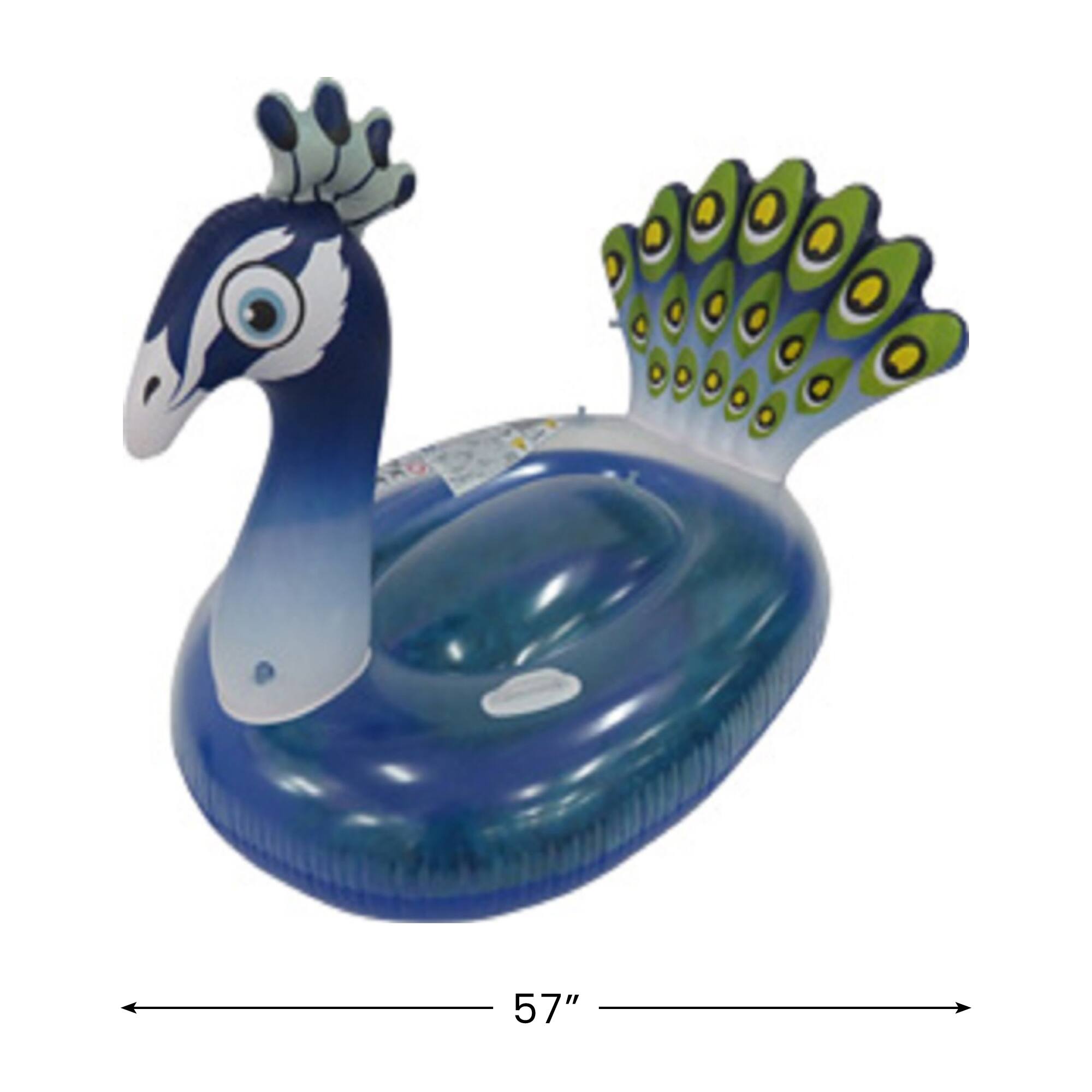 Alt View 2. Pool Central - 4.75' Purple Inflatable Peacock Swimming Pool Float - Purple.