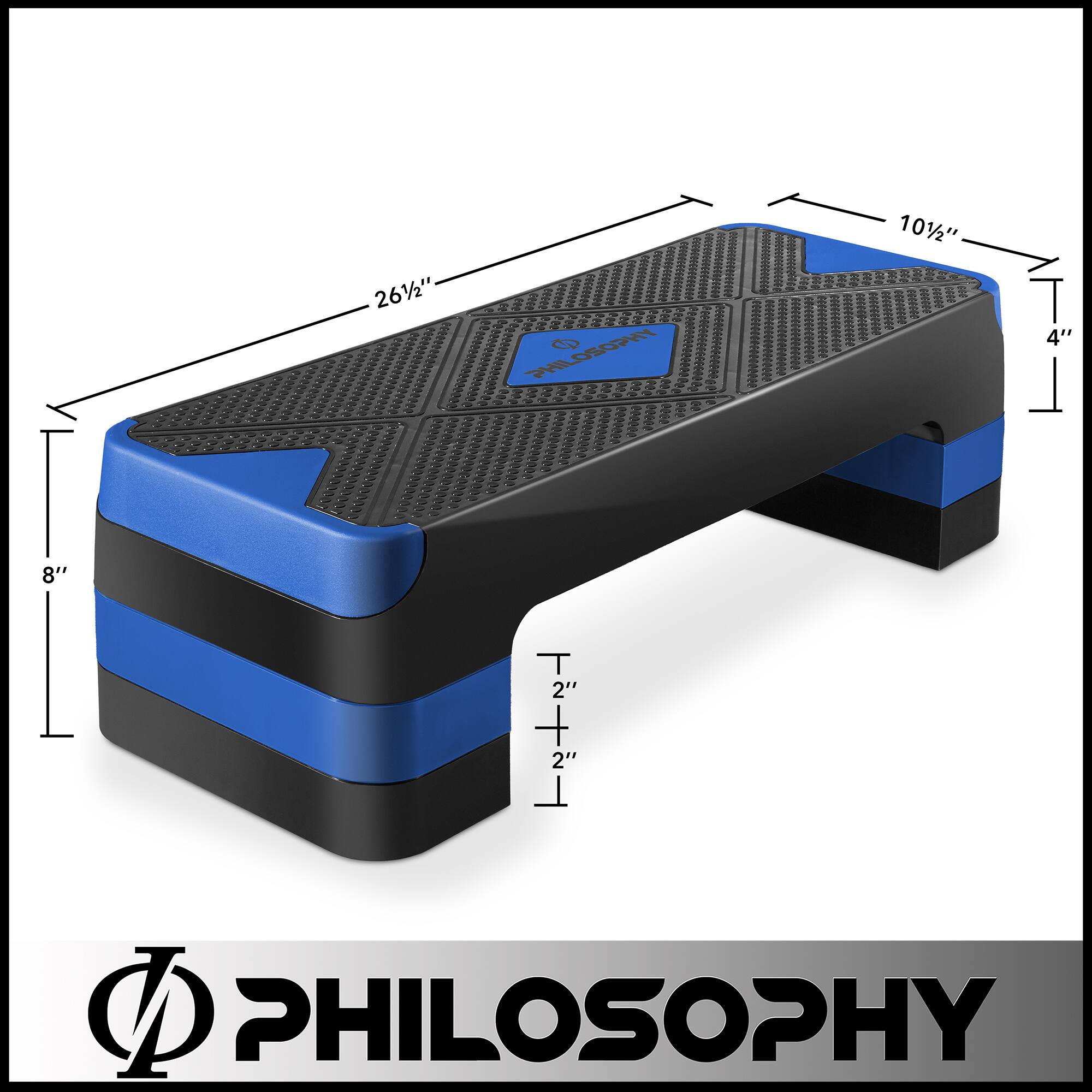 Philosophy Gym 26.5 in Aerobic Exercise Step, Adjustable Workout ...