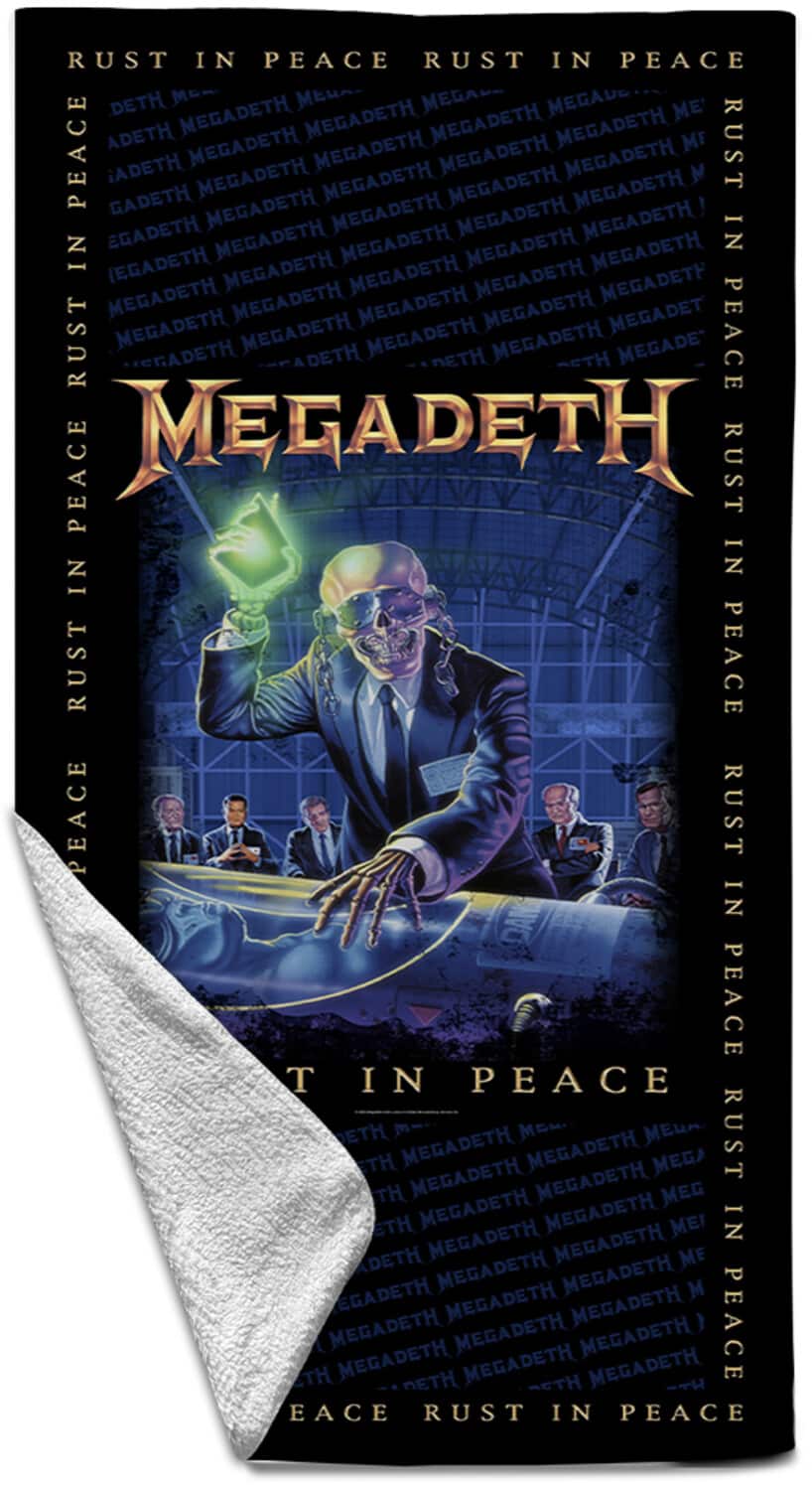 PopMarket - Megadeth - Rocksax - Megadeth - Rust In Peace - Beach Towel (32 in x 63 in) - Multicolor price history on PriceWatchPro