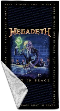 PopMarket - Megadeth - Rocksax - Megadeth - Rust In Peace - Beach Towel (32 in x 63 in) - Multicolor