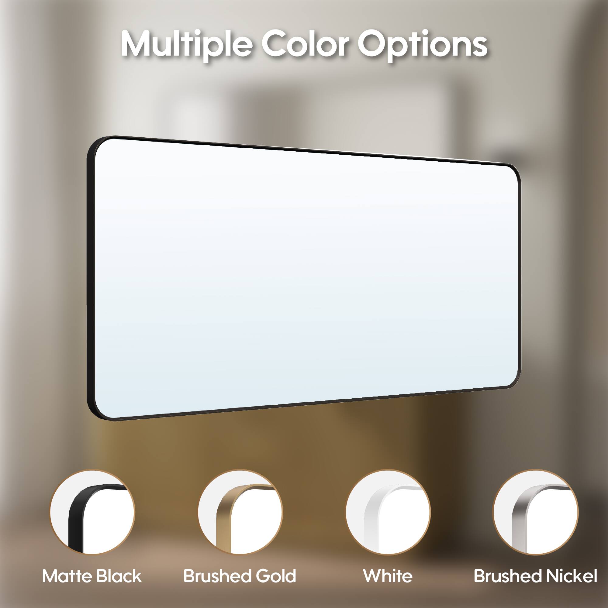 Multiple Color Options: Matte Black, Brushed Gold, White, Brushed Nickel