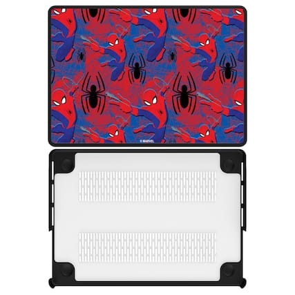Front. Keyscaper - Marvel Pattern Laptop Case - Apple MacBook Pro (13-inch, 2020) - Spider-Man.