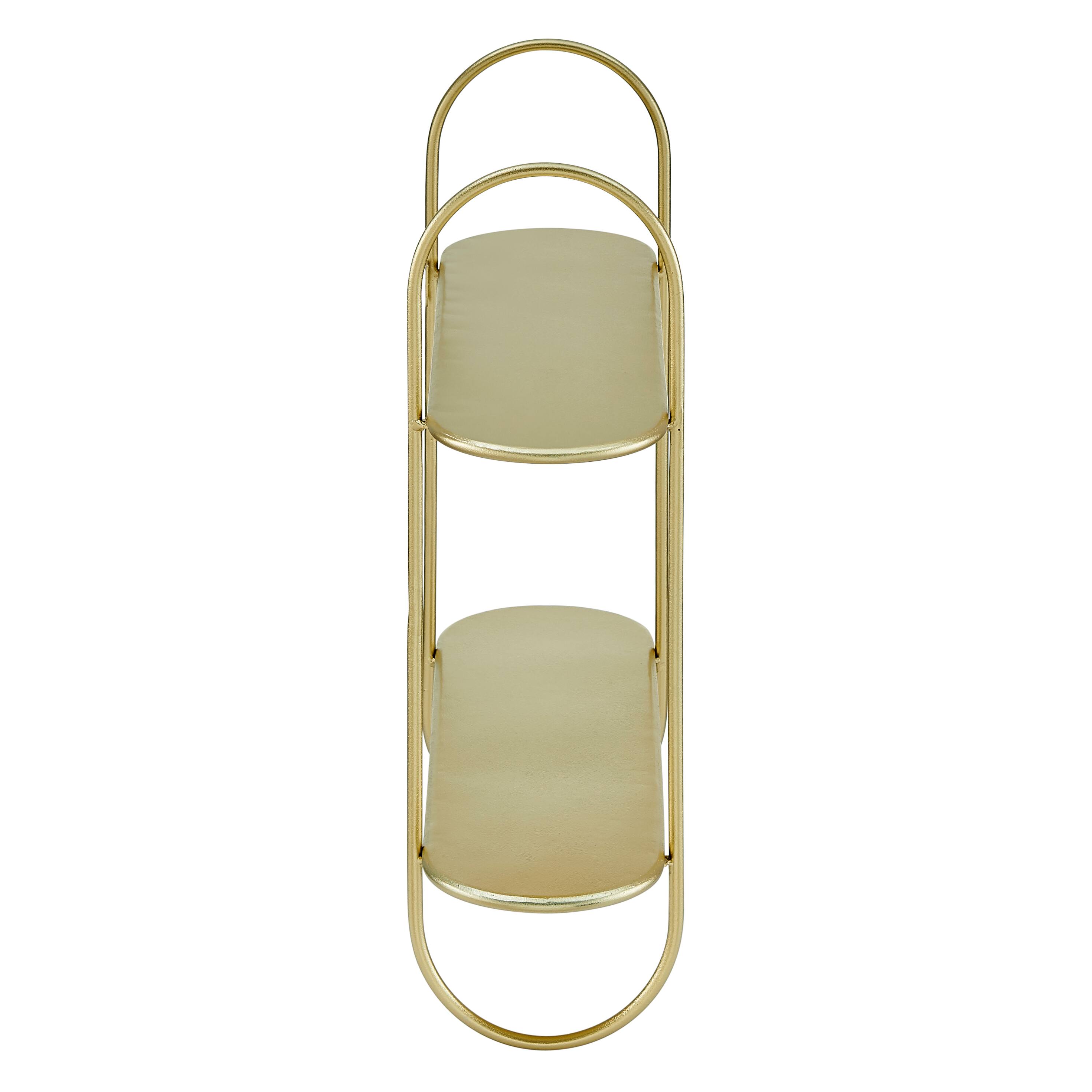 Alt View 6. Danya B - Two-Tier Gold Metal Bracket Wall Shelf - Gold.