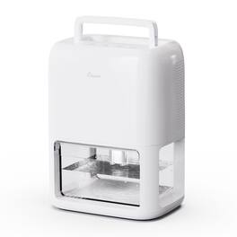 CRANE - Dehumidifier with 3.8 Pint Tank, With Auto Shut-Off and Optional Ambient Light - White