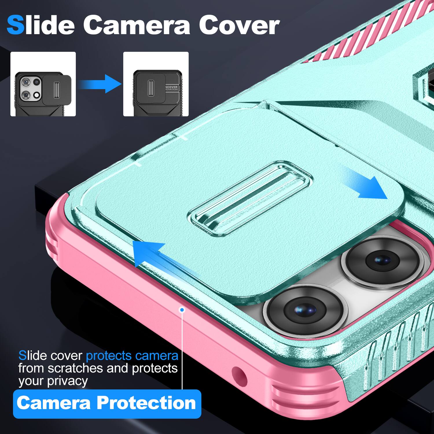Slide Camera Cover

SCOVER

Slide cover protects camera from scratches and protects your privacy

Camera Protection