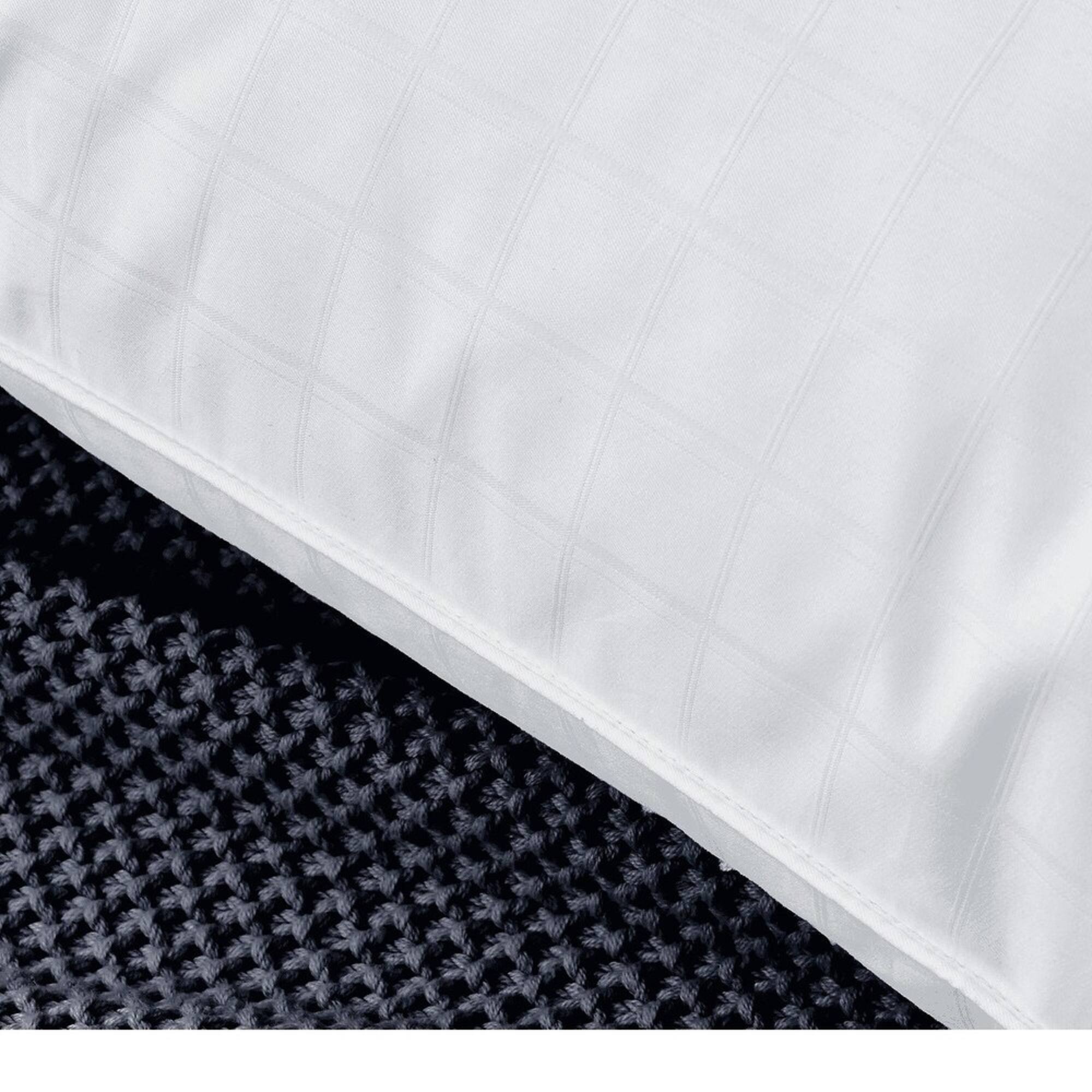 Left. Peace Nest - Peace Nest Down Bed Pillow with Pillow-in-a-Pillow Design, 300TC Cotton & Medium Support - White.