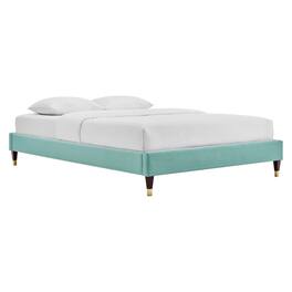 Modway - Harlow Performance Velvet Queen Platform Bed Frame - Green